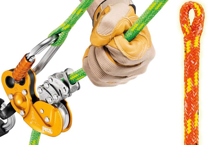 photograph of petzl tree climbing rope