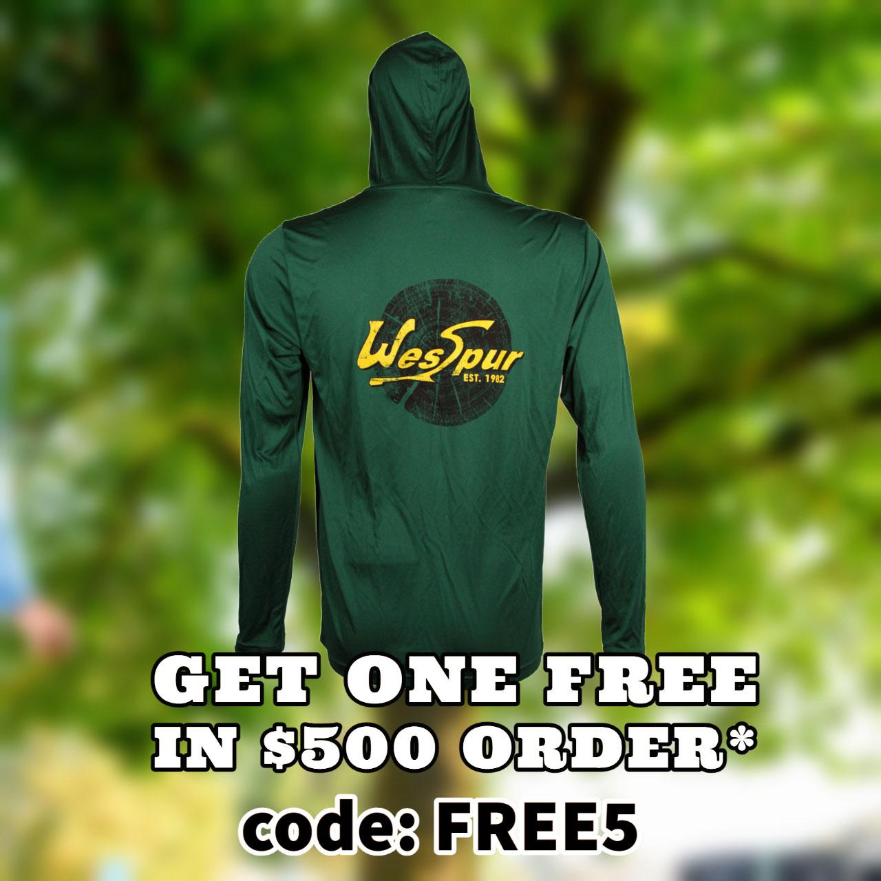 Free UV hoodie in $500 order