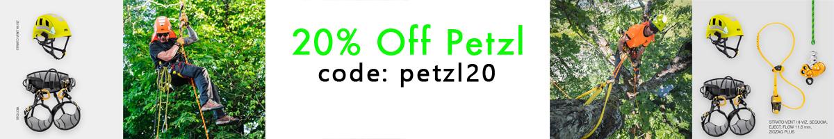 20% off Petzl Tree Gear Coupon Code: PETZL20