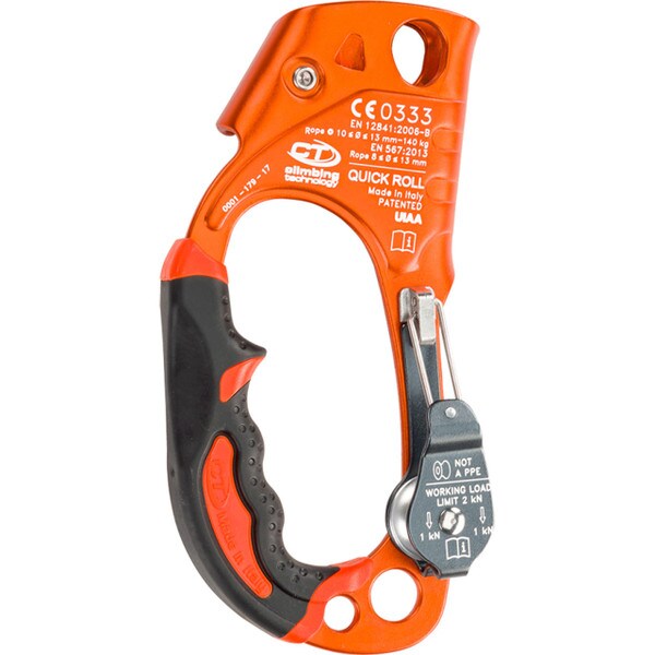 quick roll hand ascender with built in pulley