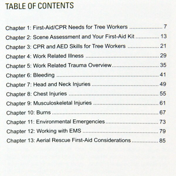 arborist first responder field guide table of contents