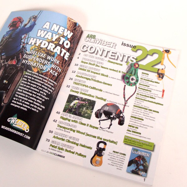 Arb Climber Magazine TOC issue 22