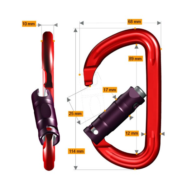 CARABINER, ROCKD AUTO-LOCK