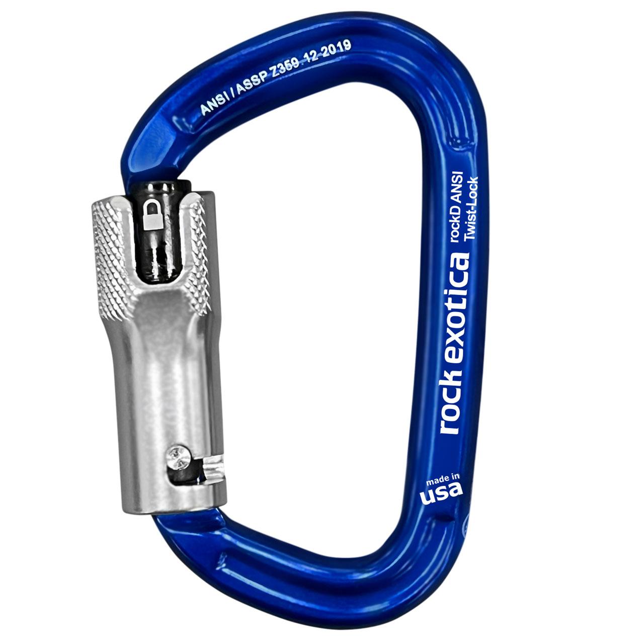 blue rockd ansi gate aluminum carabiner