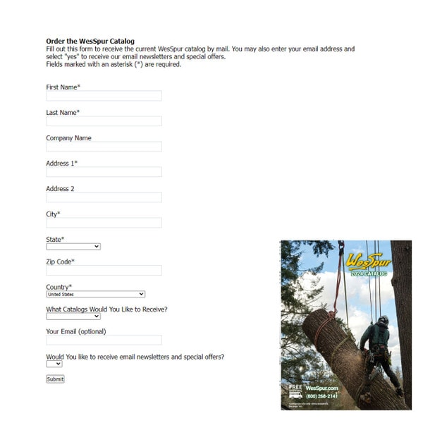 wesspur catalog request form