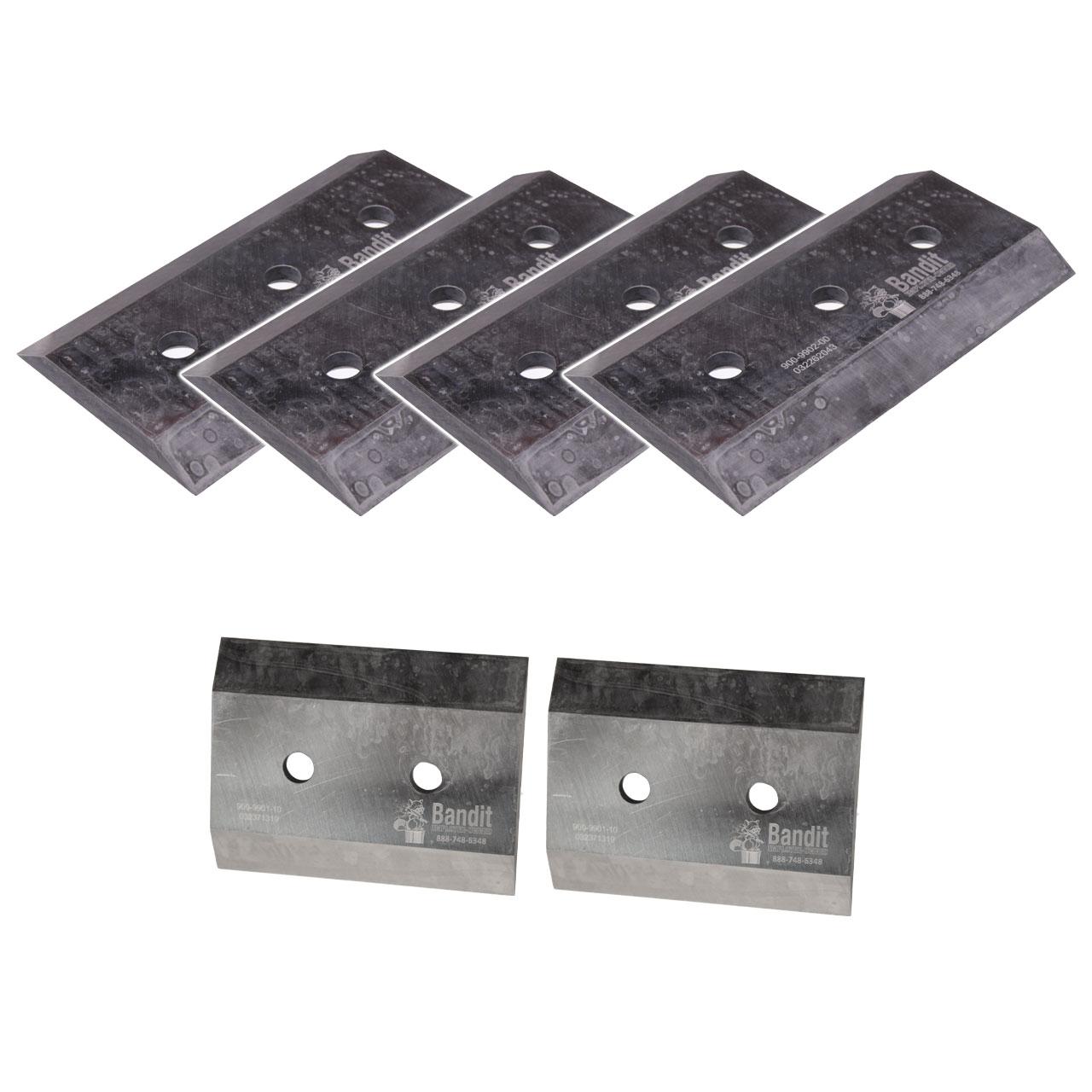 Wood Chipper Replacement Blades Set - 3-Piece Knife Kit For DK2, Power King & Wallemac Chipper Models
