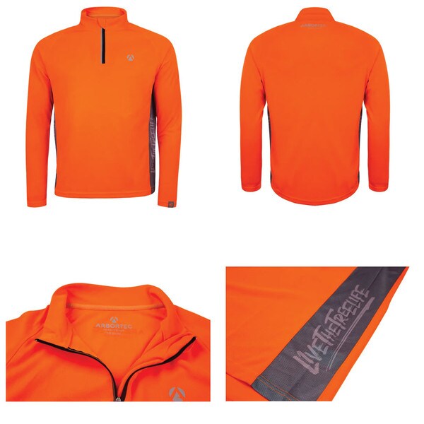 arbortec performance long sleeve t shirt orange
