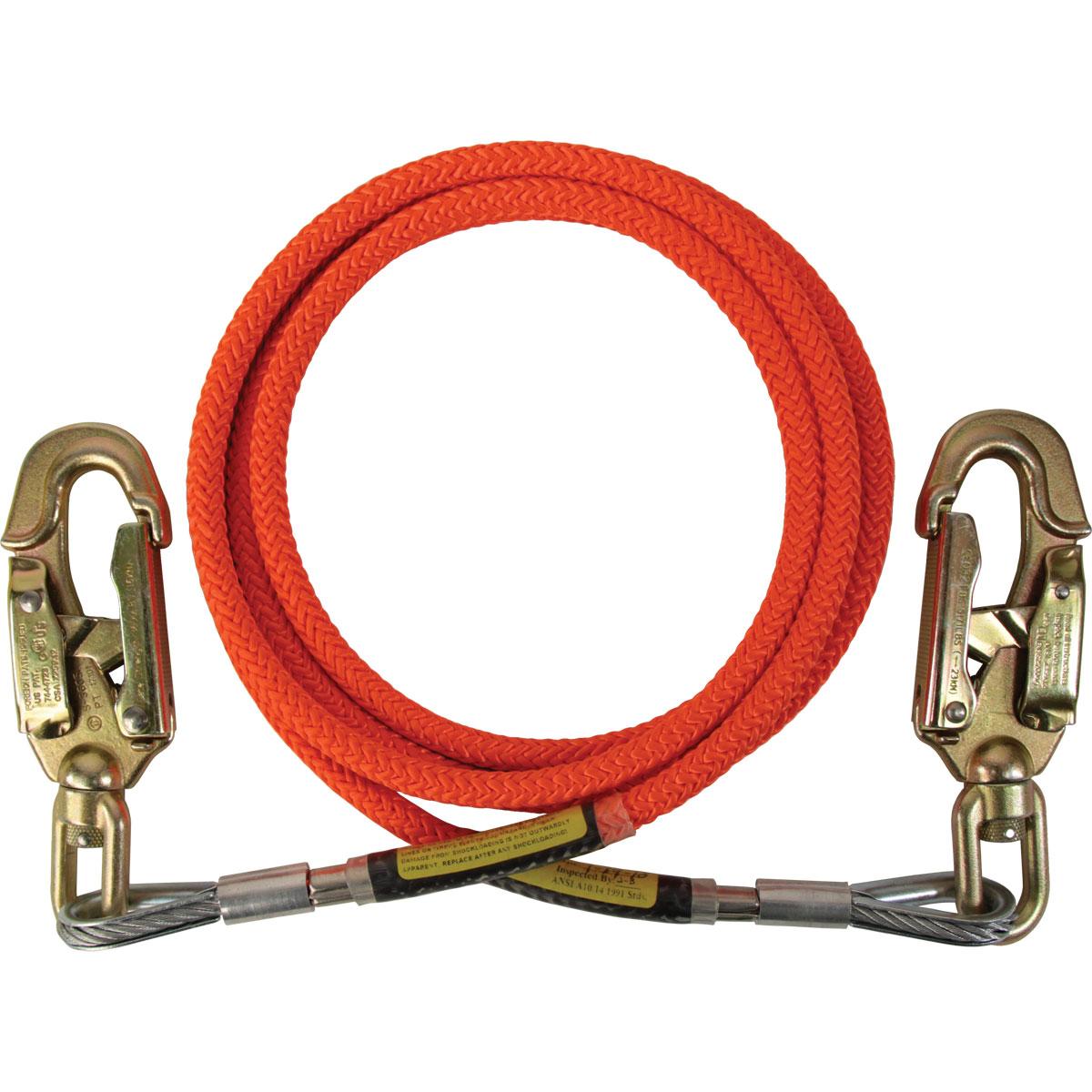 VEVOR 1/2 in. x 16 ft. Steel Core Lanyard Kit Flipline Climbing Carabiner  Core Flip Line Kit Climbing Lanyard AQSFMS1.27X4.87JSV0 - The Home Depot