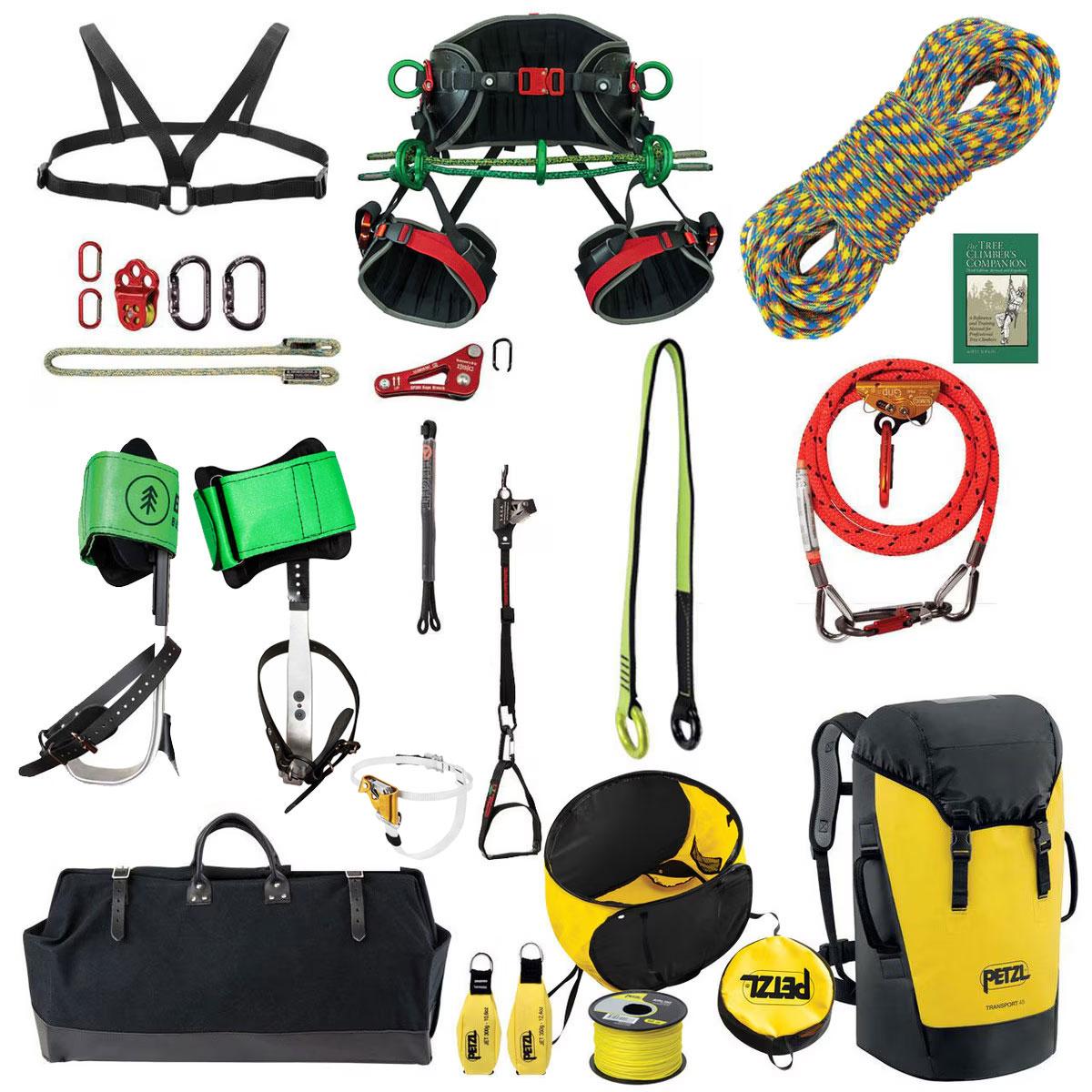 Premium tree climbing kit with pantin ascender