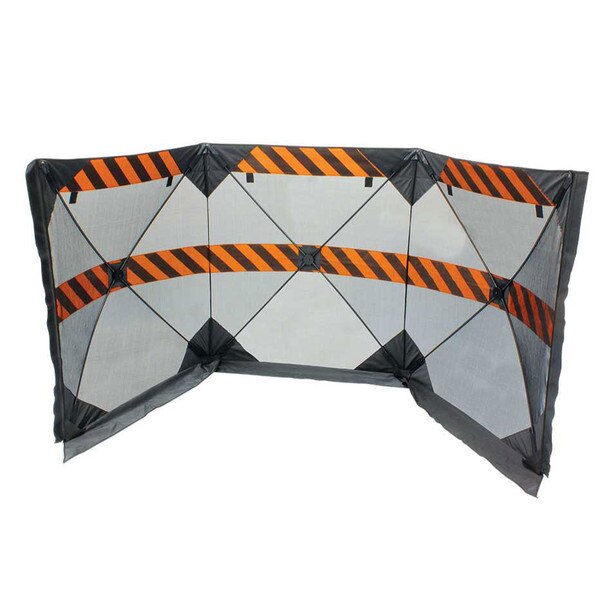 stump grinding barricade