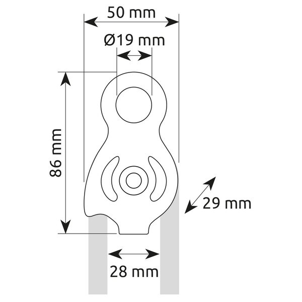 CAMP Sphinx Pulley dimensions