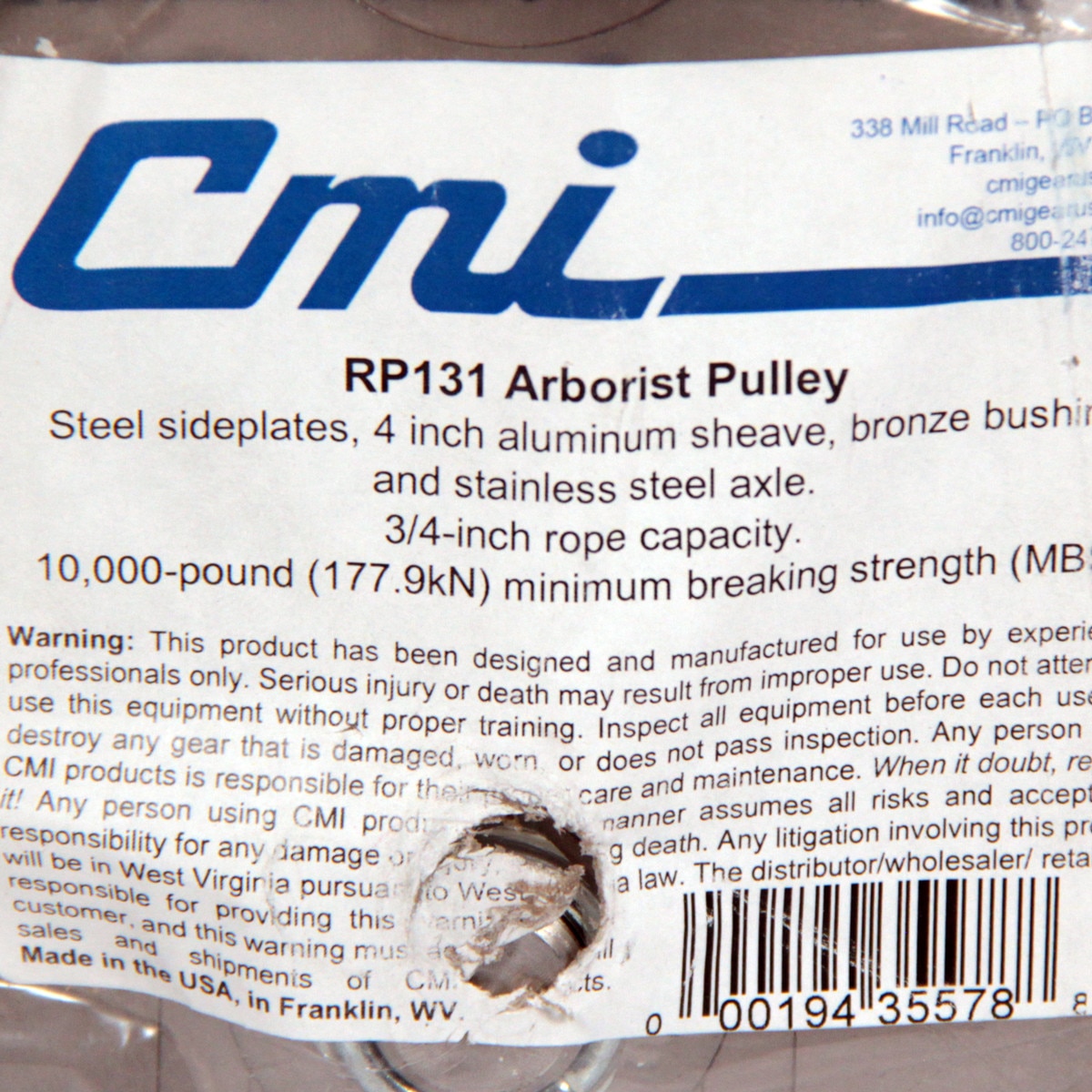 CMI RP131 Arborist Block