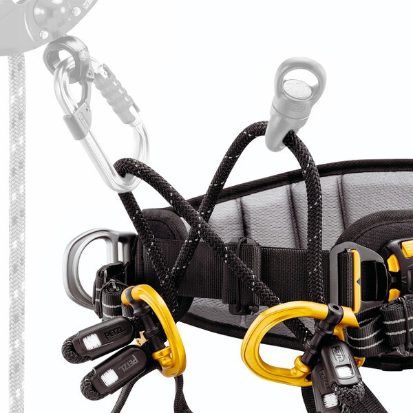 petzl sequoia harness dual bridges allow connecting to multiple anchors