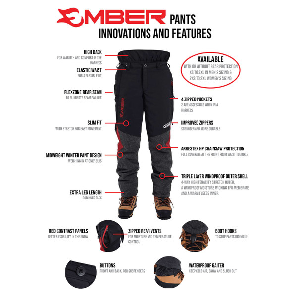 clogger ember cold weather sawpants