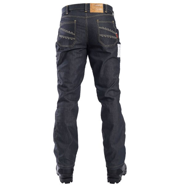 clogger denim chainsaw pants back