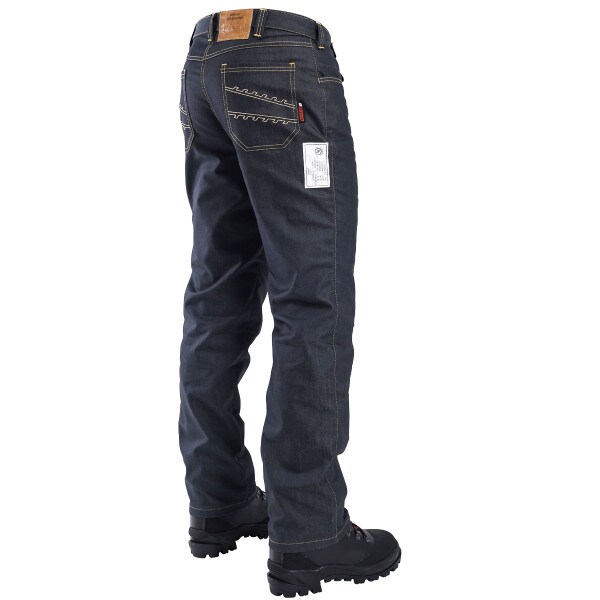 denim chainsaw pants