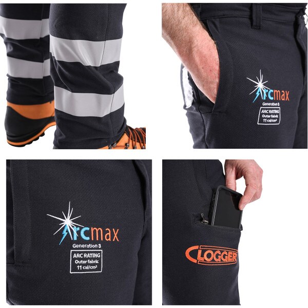 arcmax saw pants pockets