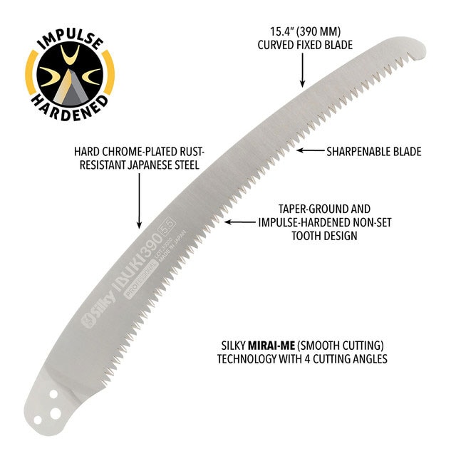 Silky Ibuki 390mm Hand & Pole Saw Blade for Notch Pole Saws